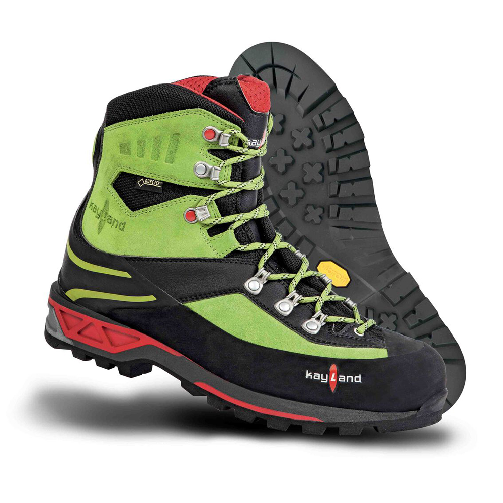 Vibram Sole Kayland Apex Rock GTX Mens Hiking Boots Green/Black Australia (JKR680123)